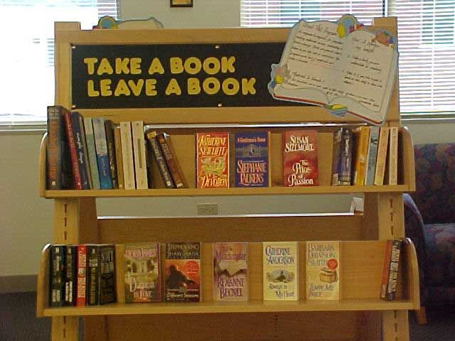 Book exchange illustration